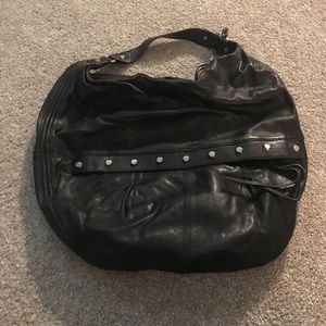 Botkier black leather studded hobo bag